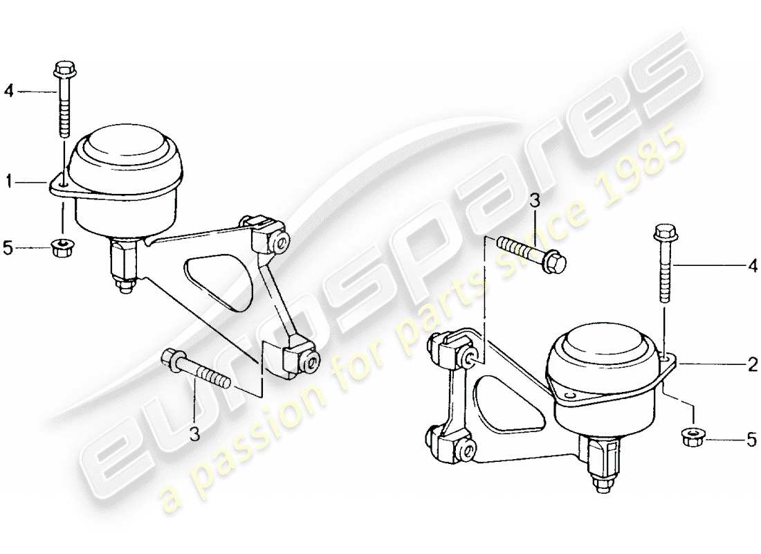 porsche boxster 986 (2002) manual gearbox - gearbox mounting - engine part diagram