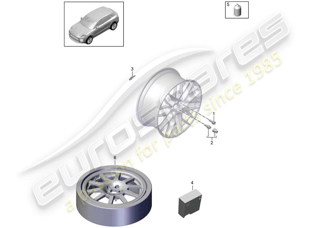 porsche macan (2020) single parts part diagram