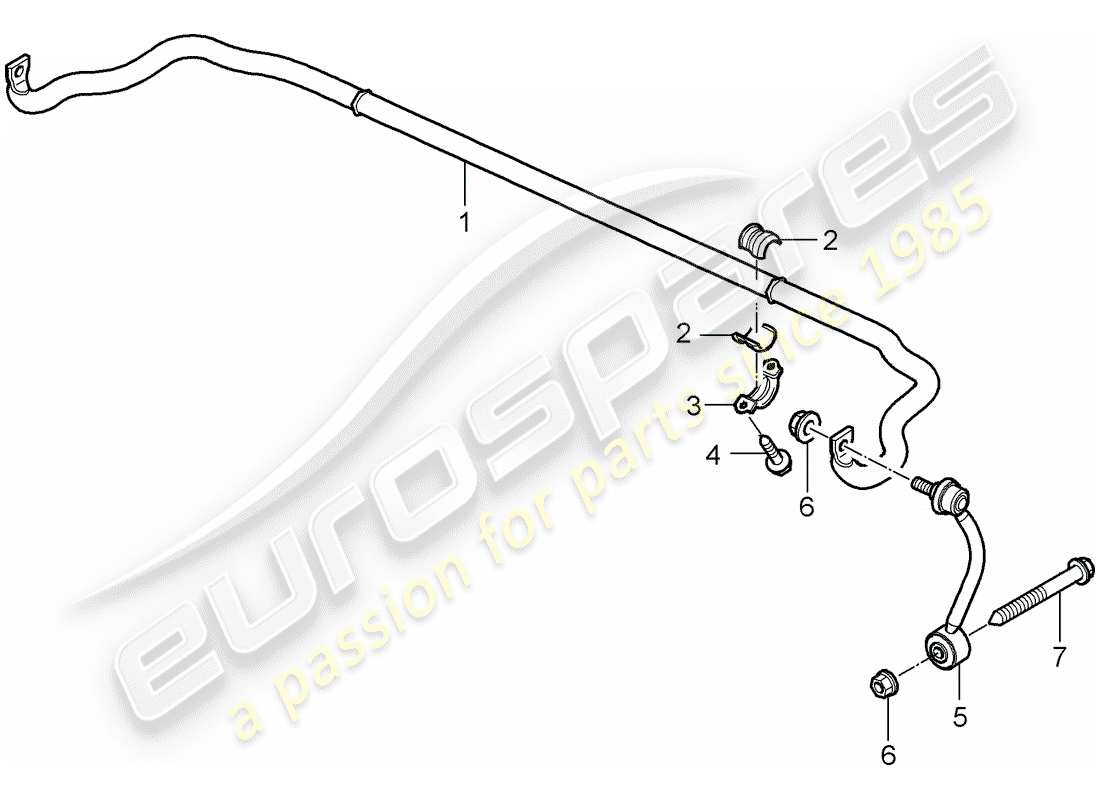 porsche cayenne (2010) stabilizer part diagram