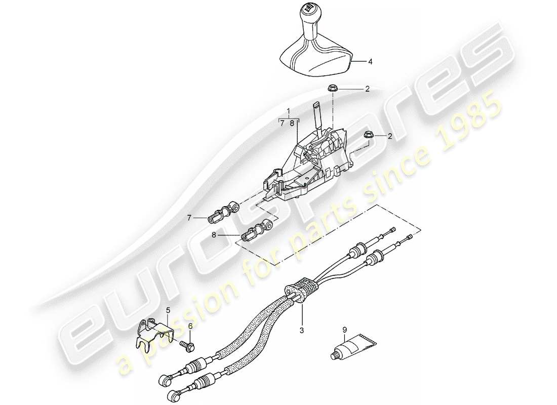 porsche 997 (2005) transmission control part diagram