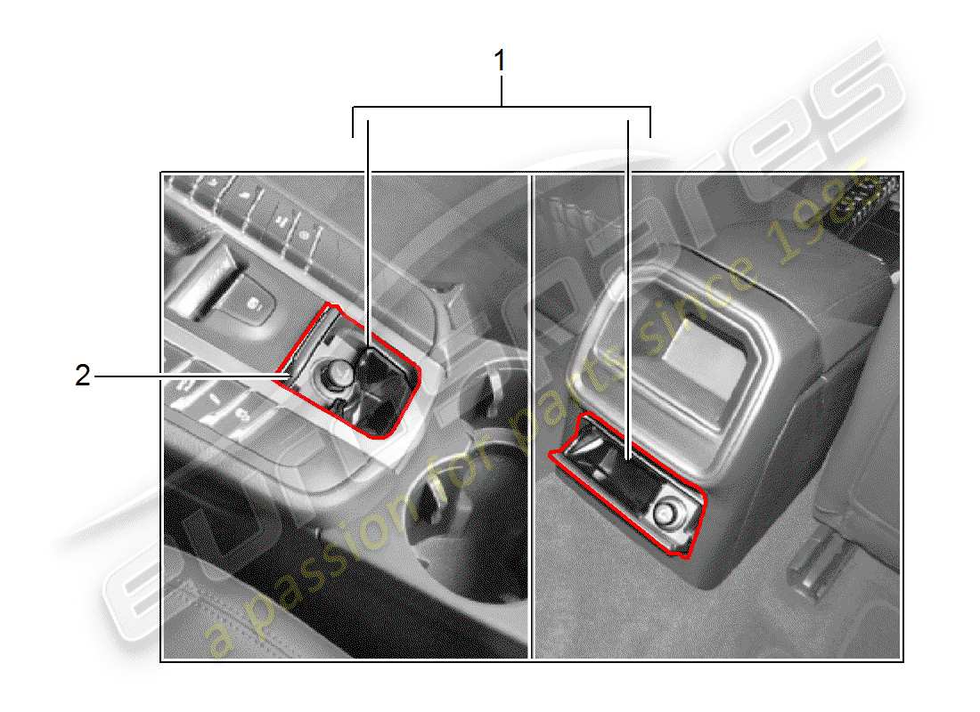 porsche tequipment macan (2014) smoker package part diagram