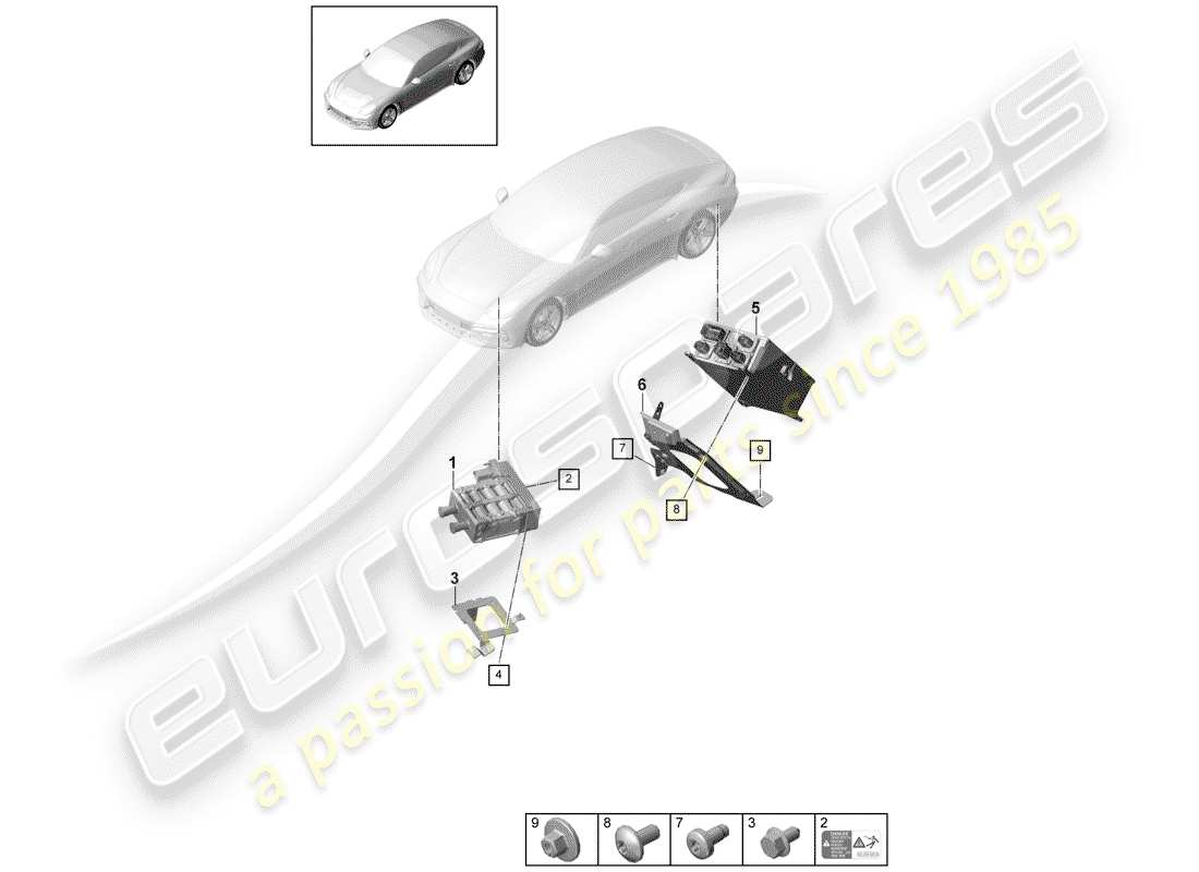 porsche panamera 971 (2019) heater part diagram