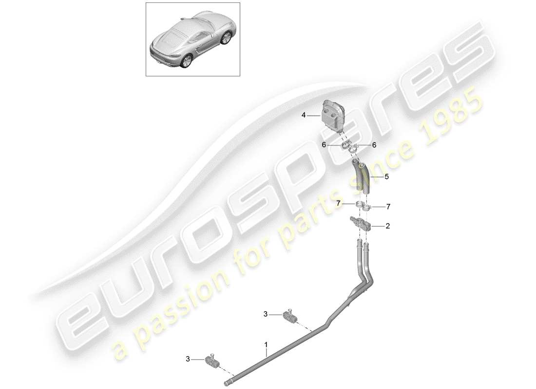 porsche 718 cayman (2017) heater part diagram