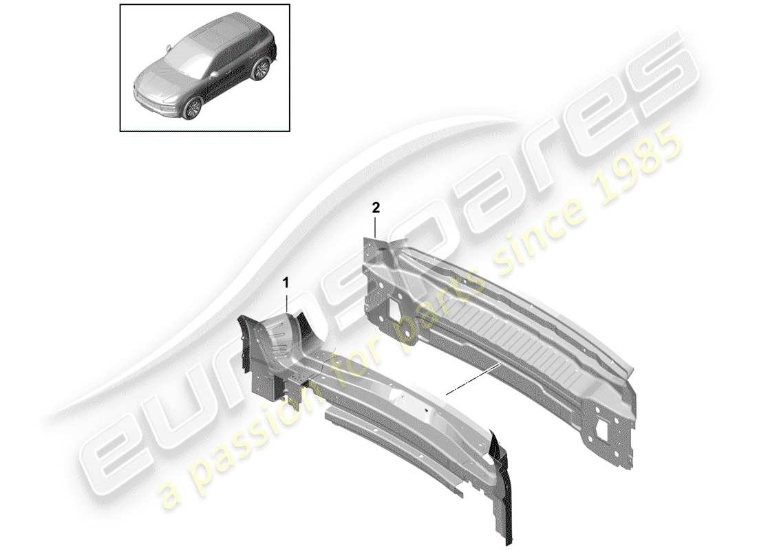 porsche cayenne e3 (2020) end plate part diagram