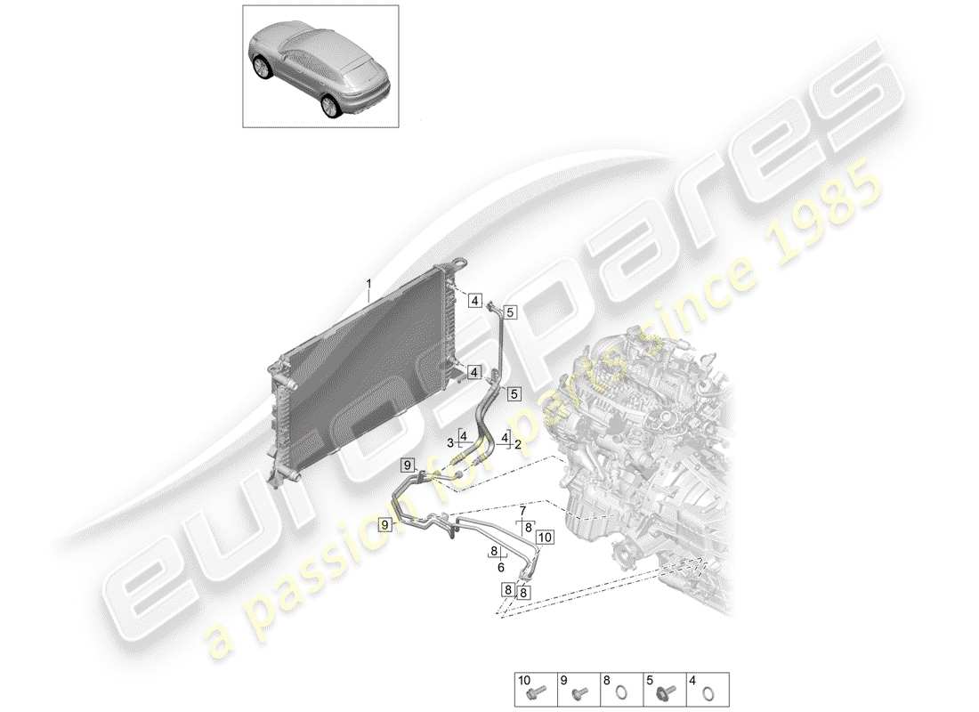 porsche macan (2019) - pdk - part diagram