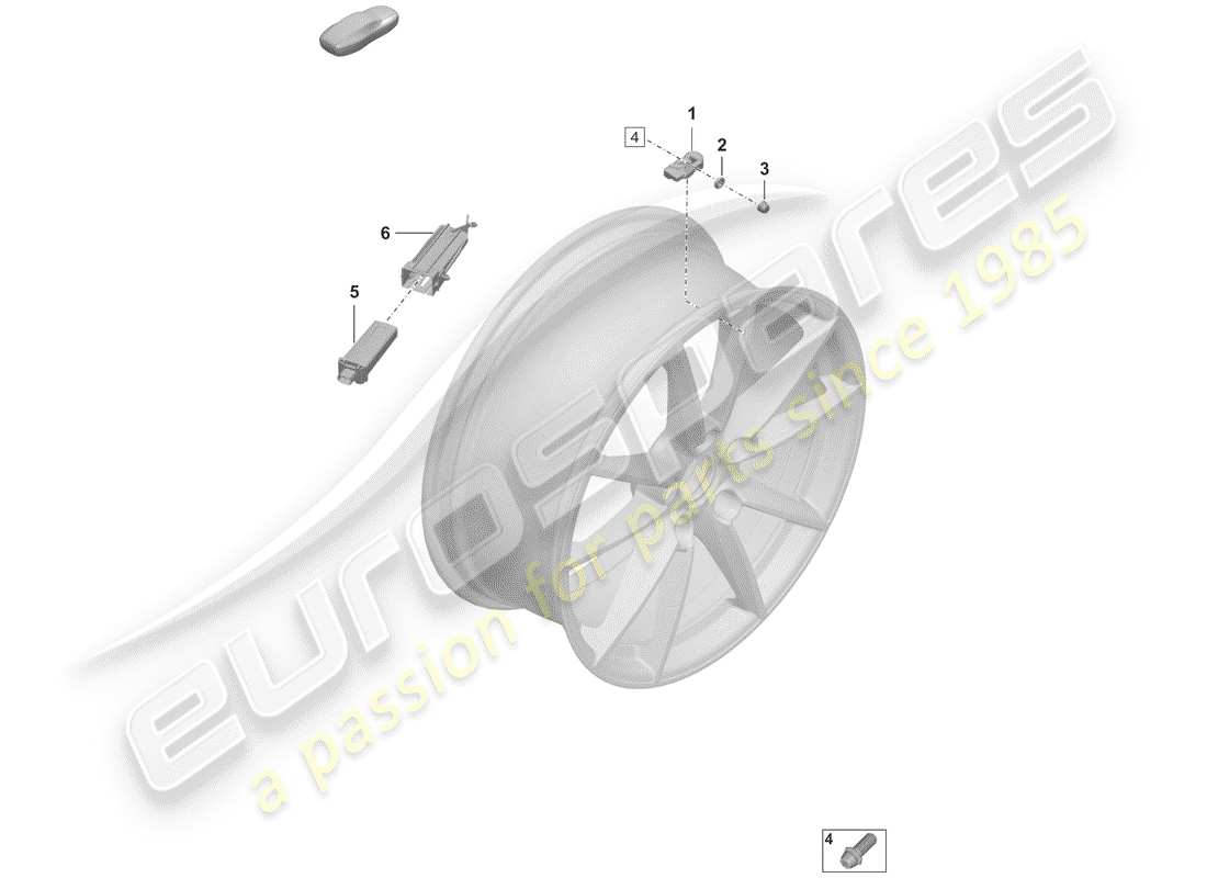 porsche 2019 tire pressure control system part diagram