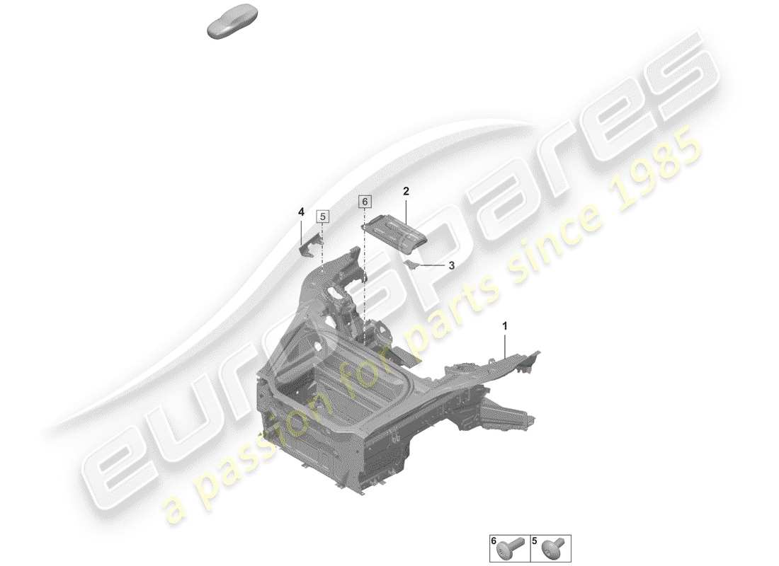 porsche 2020 front end part diagram