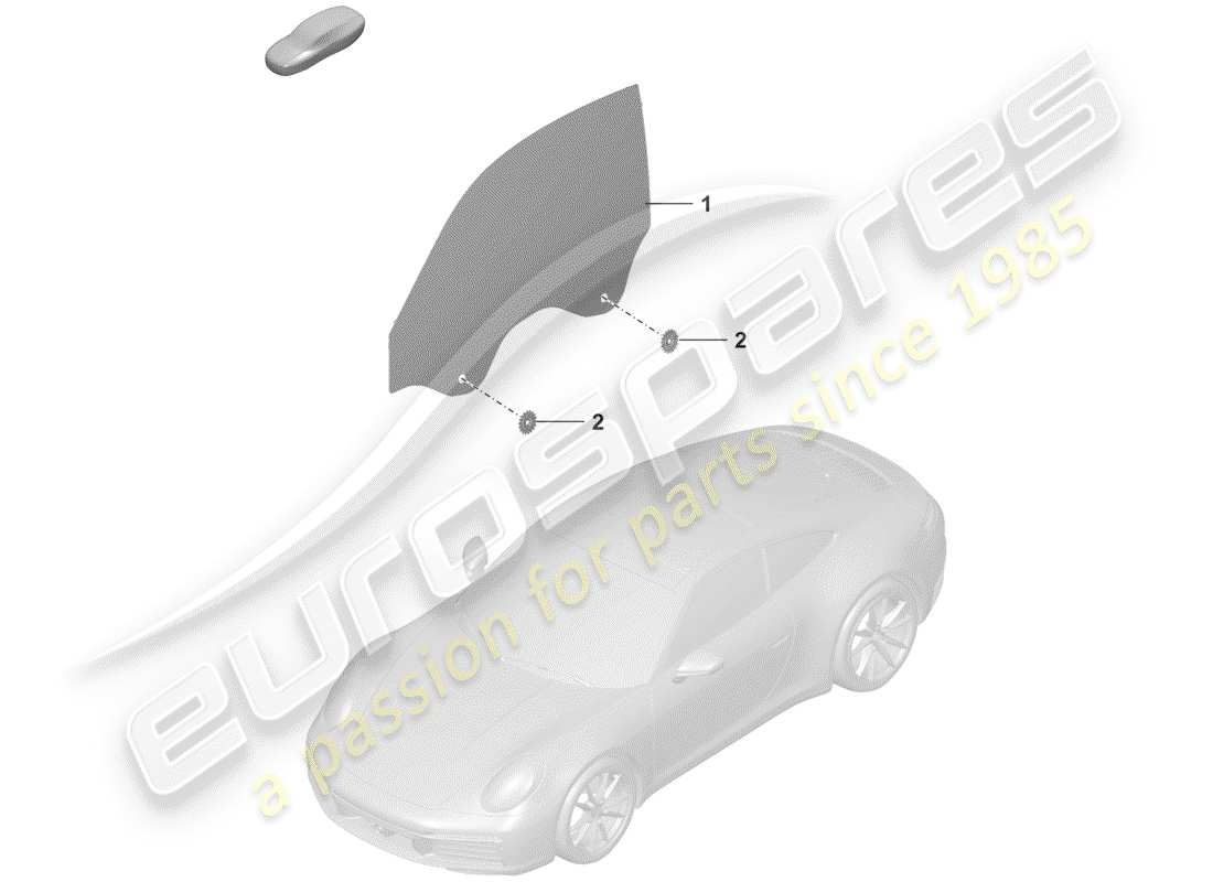 porsche 2020 door window part diagram