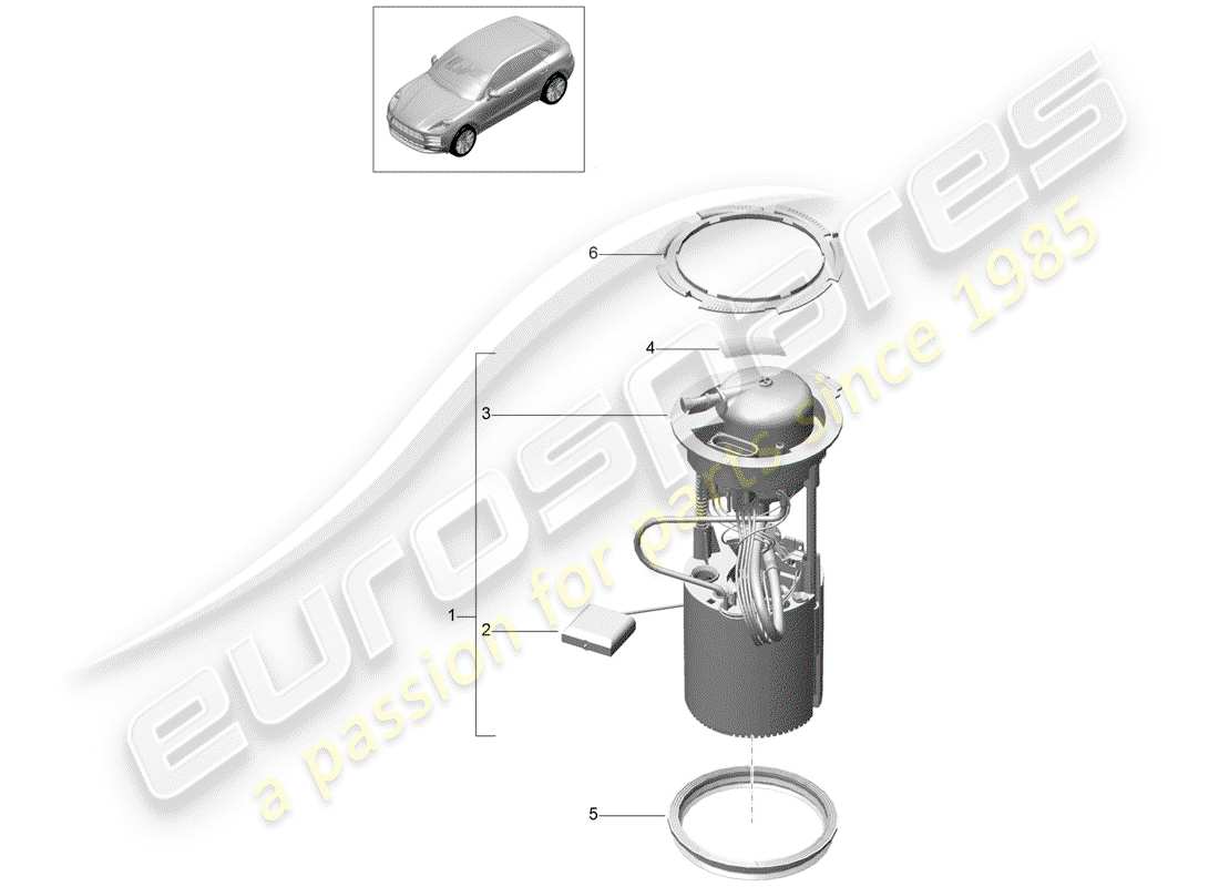 porsche macan (2020) fuel pump part diagram