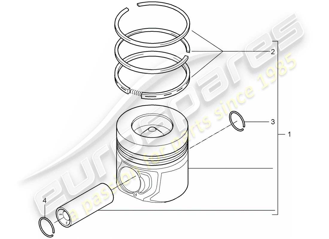 porsche cayenne (2008) piston part diagram