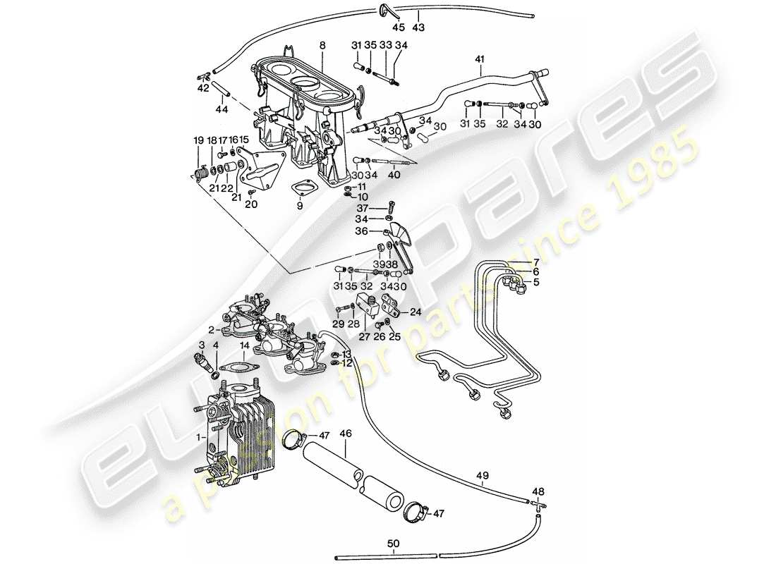 porsche 911 (1976) mechanical injection part diagram