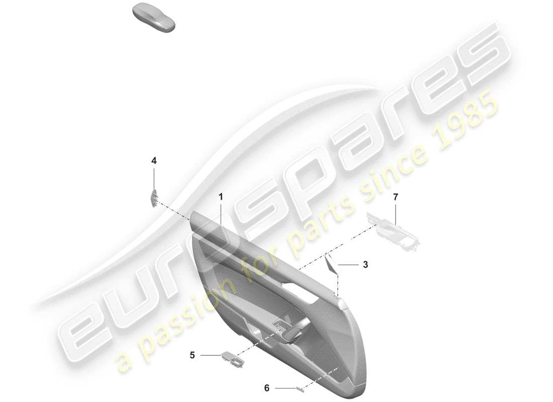 porsche 2019 door panel part diagram