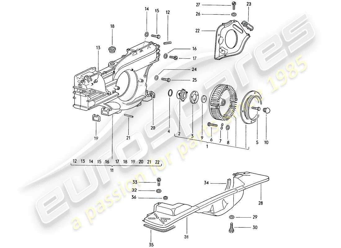 porsche 914 (1972) air cooling part diagram