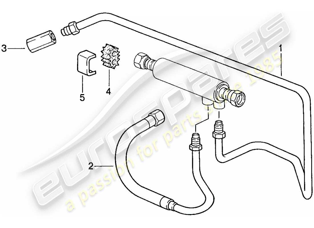 porsche 928 (1990) fuel cooling part diagram