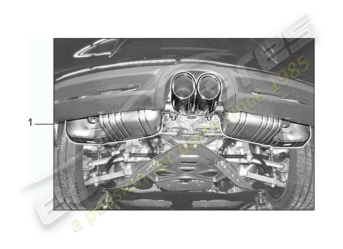 porsche tequipment 98x/99x (2018) exhaust system part diagram