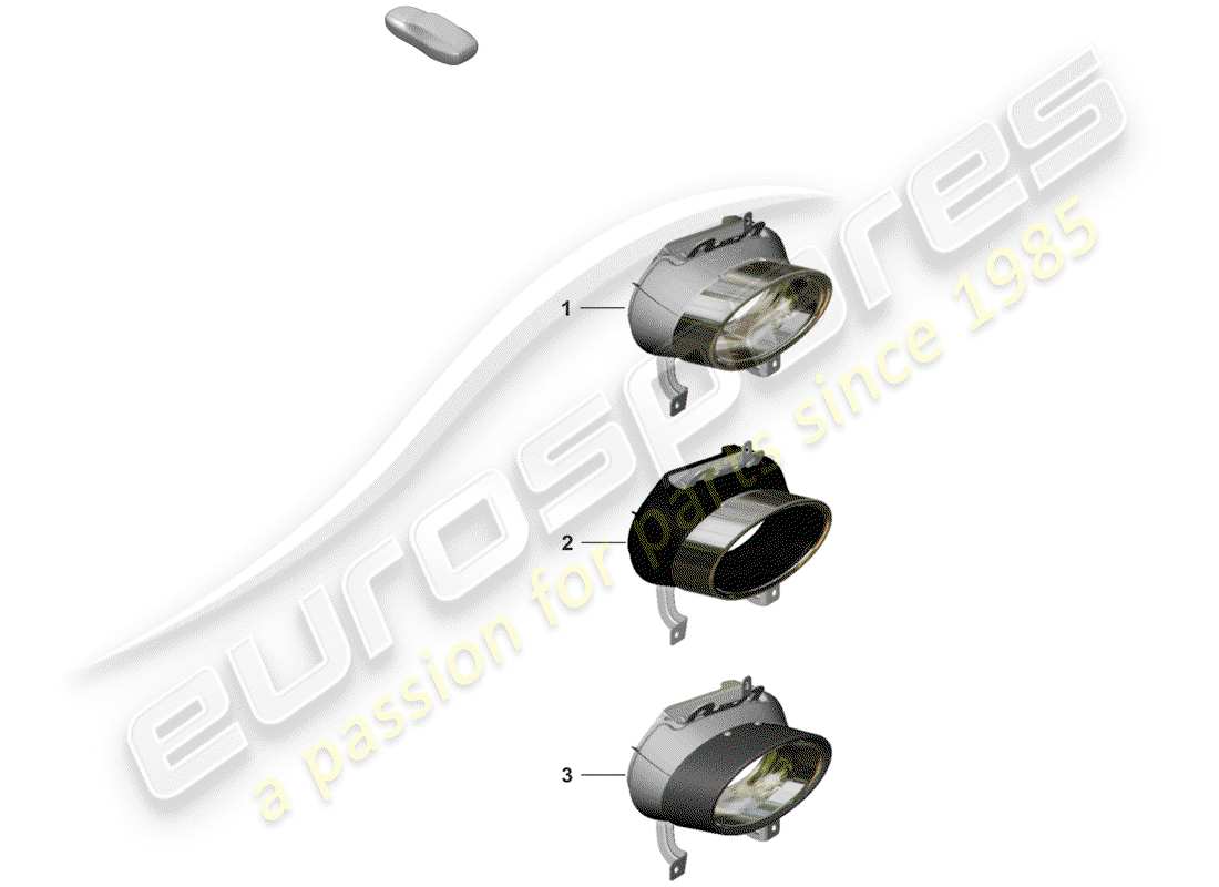 porsche 2020 tail pipe part diagram