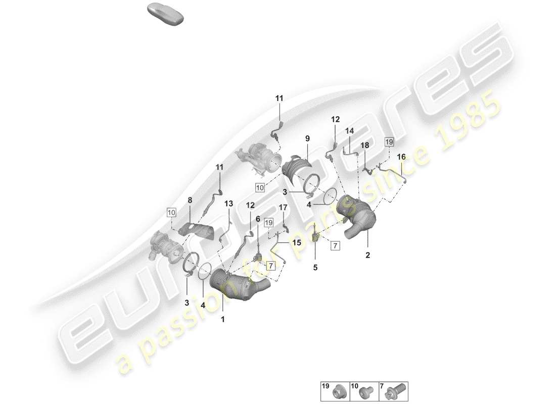 porsche 2019 catalyst part diagram