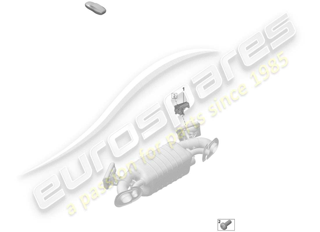 porsche 2019 exhaust system part diagram