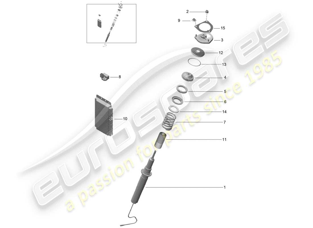 porsche 991r/gt3/rs (2015) vibration damper part diagram