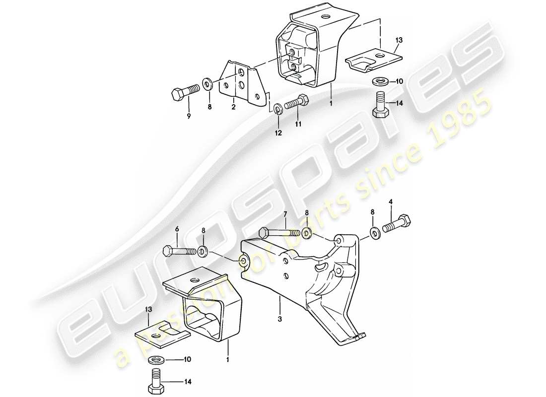 porsche 924 (1977) transmission suspension - automatic transmission part diagram