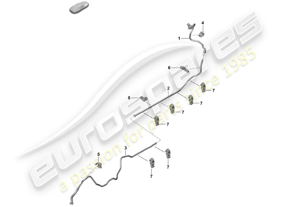 porsche boxster spyder (2020) vacuum line part diagram