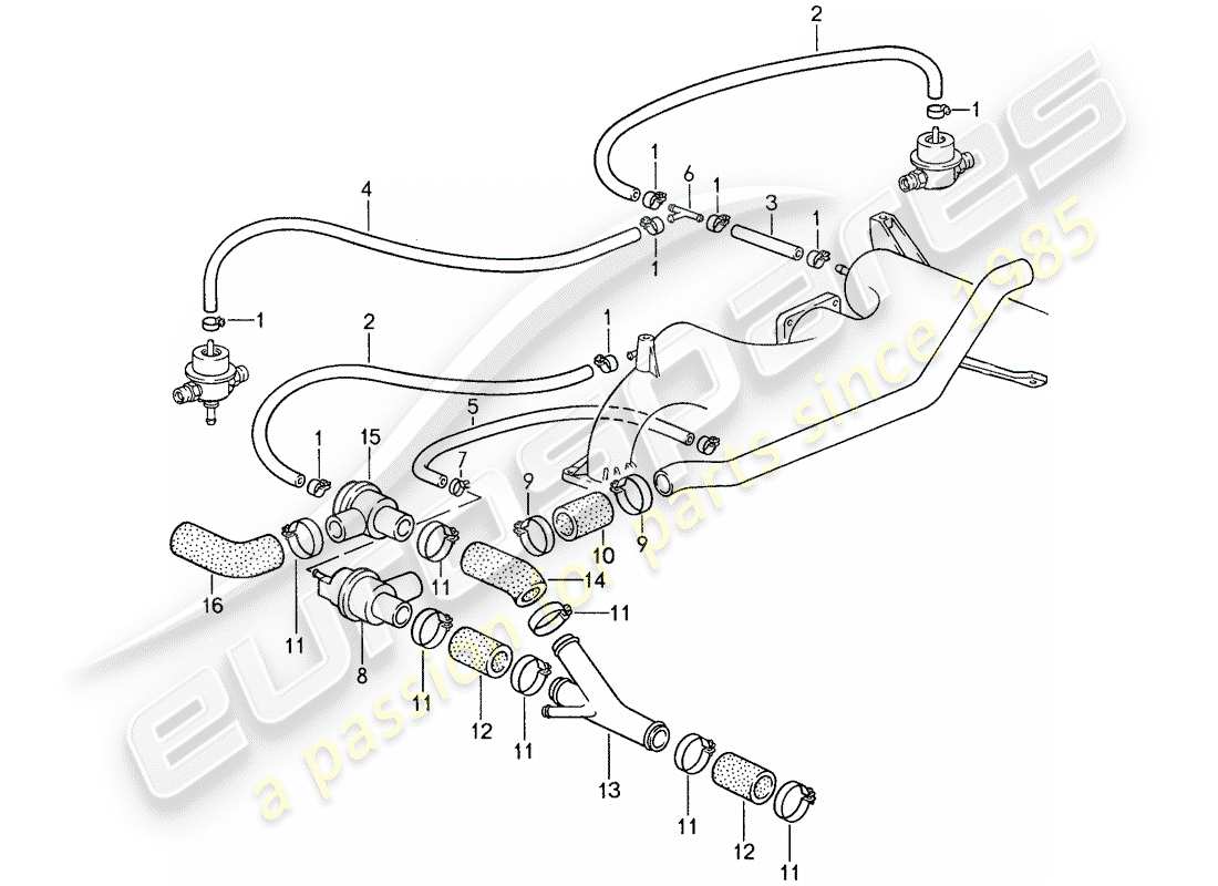 porsche 959 (1987) mixture preparation 3 part diagram