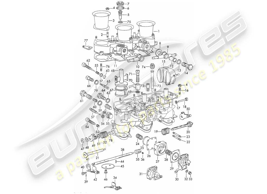 porsche 911/912 (1968) single parts - carburetor - - weber - - - 40 ida 3c-3c1 - - m 090 7001 >> - - 40 ids 3c-3c1- - m 096 0502 >> - - 40 idt/idap 3c-3c1 - - - 40 idtp 3c-3c1 - - repair set for maintenance - gasket set - see illustration: part diagram