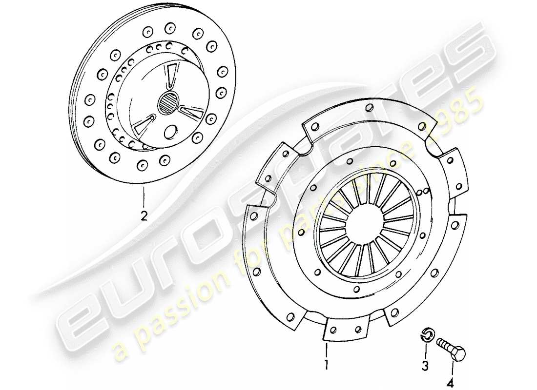 porsche 911/912 (1969) clutch part diagram