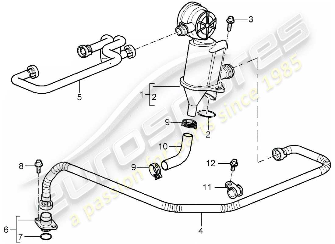 porsche boxster 987 (2008) crankcase part diagram