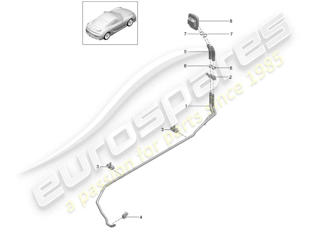 porsche cayman gt4 (2016) heater part diagram