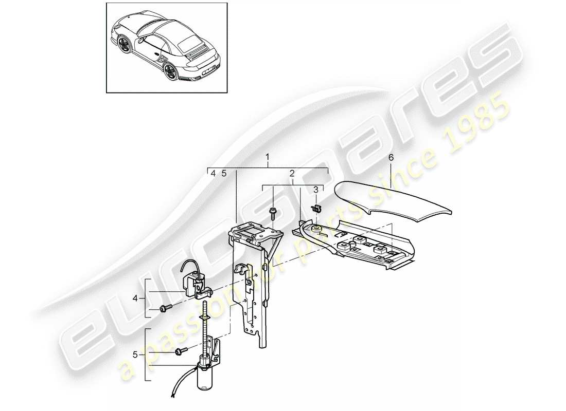 porsche 911 t/gt2rs (2013) flap part diagram