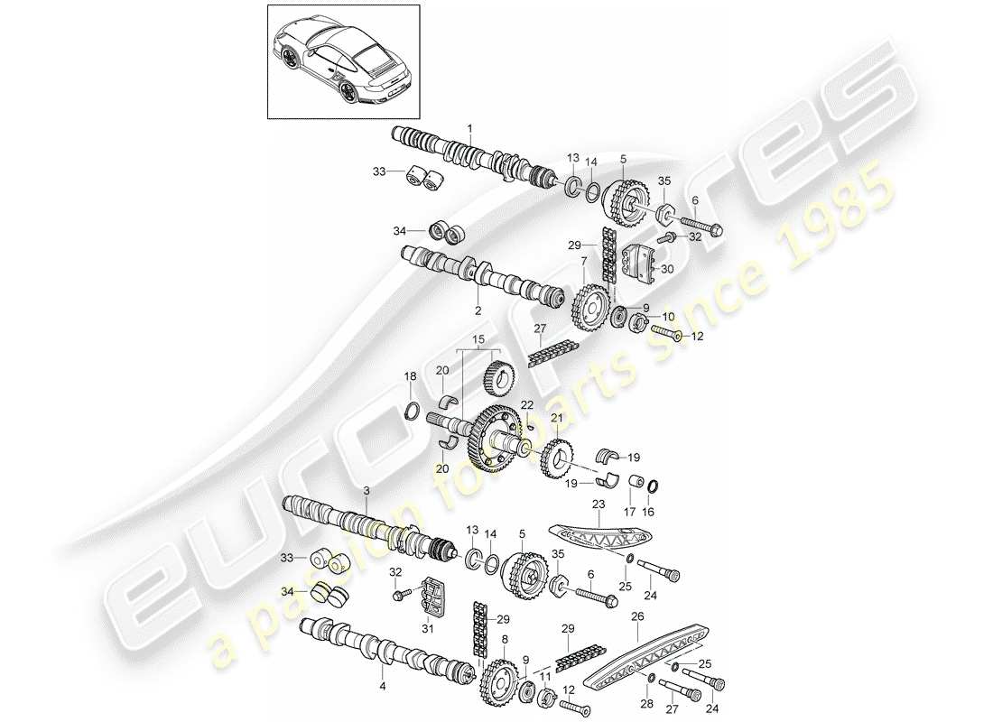 porsche 911 t/gt2rs (2013) valve control part diagram