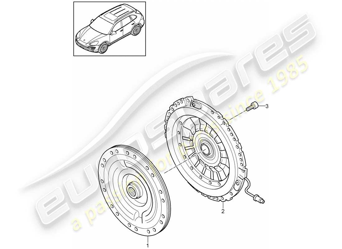 porsche cayenne e2 (2014) clutch part diagram