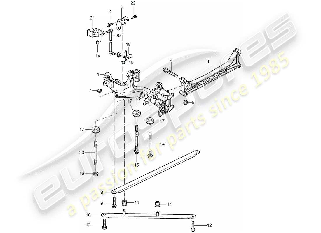 porsche 997 t/gt2 (2009) rear axle part diagram