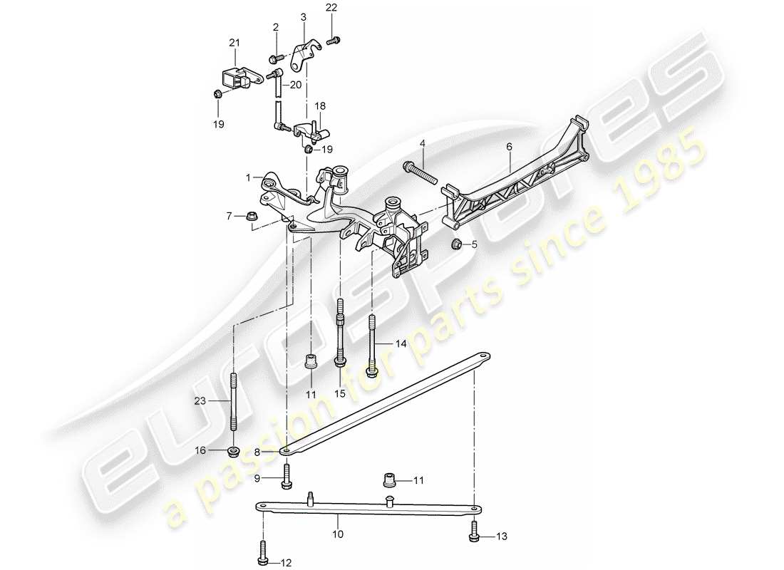 porsche 997 gt3 (2008) rear axle part diagram