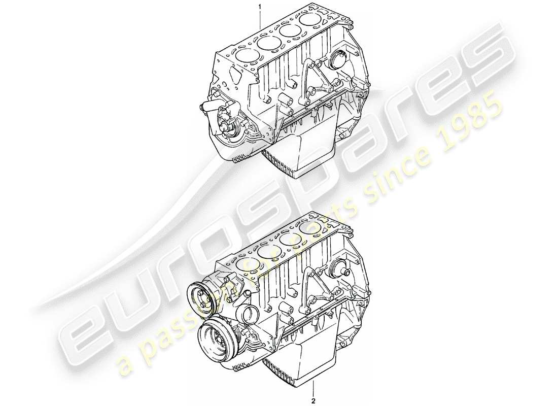 porsche 924 (1982) short engine part diagram