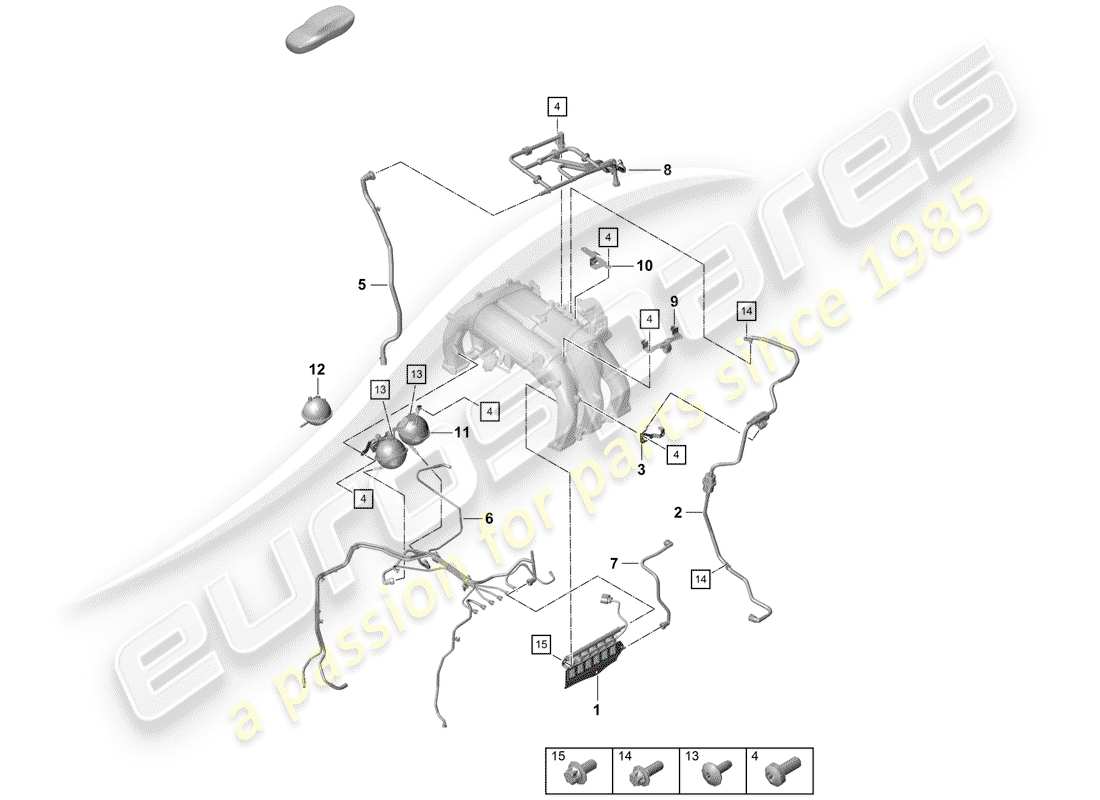 porsche boxster spyder (2020) vacuum system part diagram