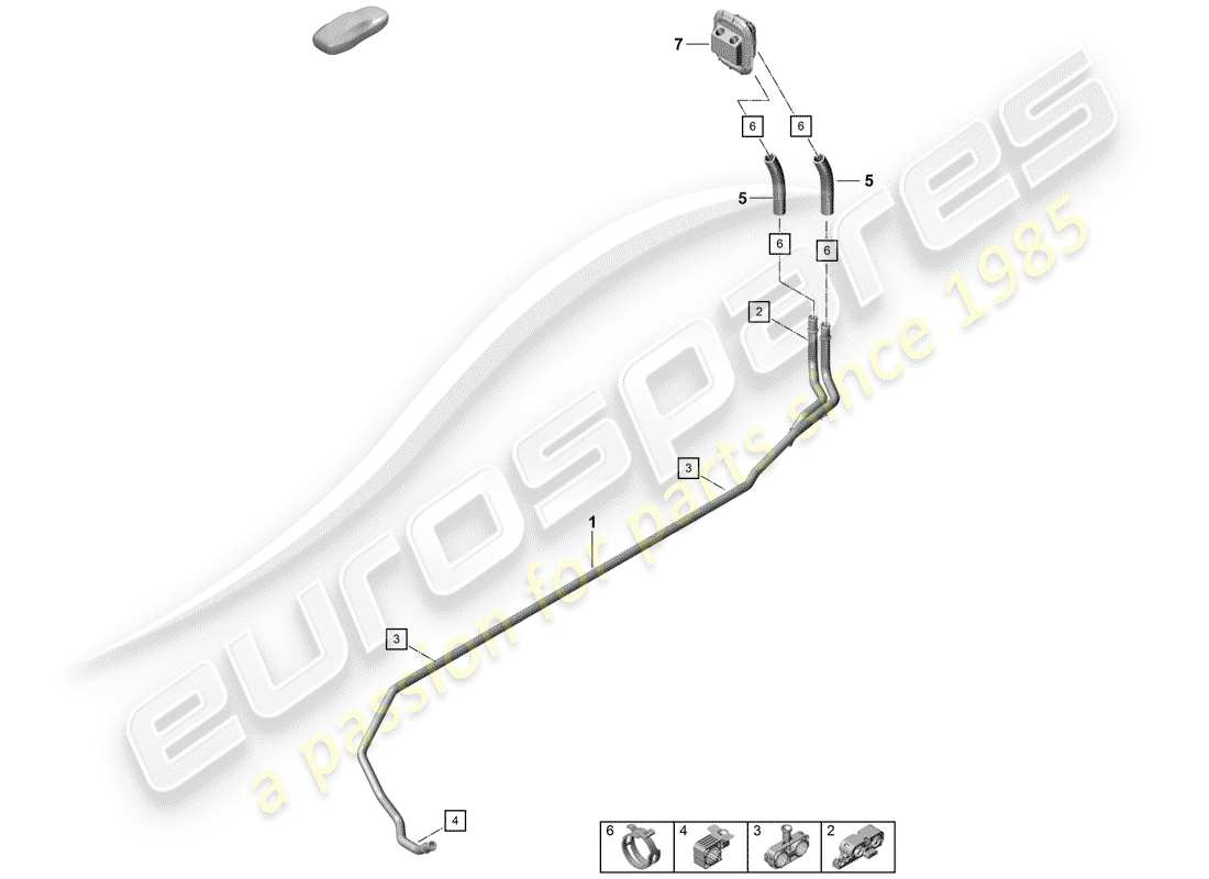 porsche boxster spyder (2020) heater part diagram