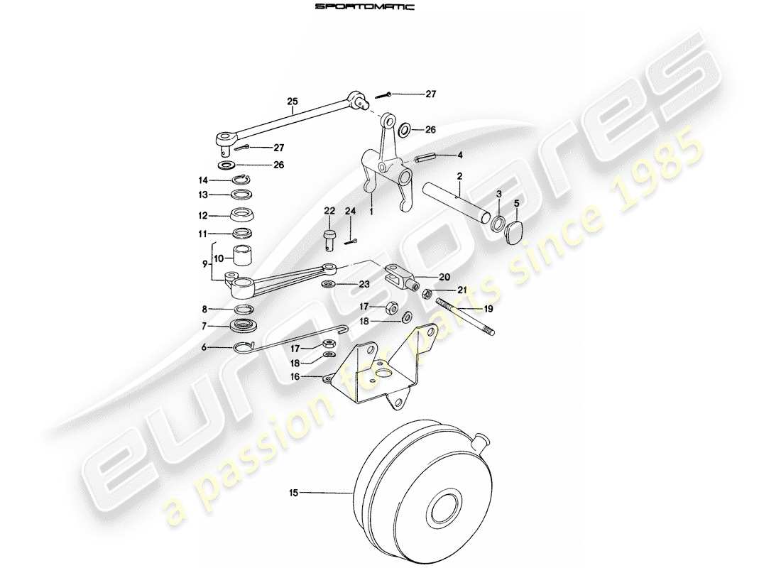 porsche 914 (1970) clutch release part diagram