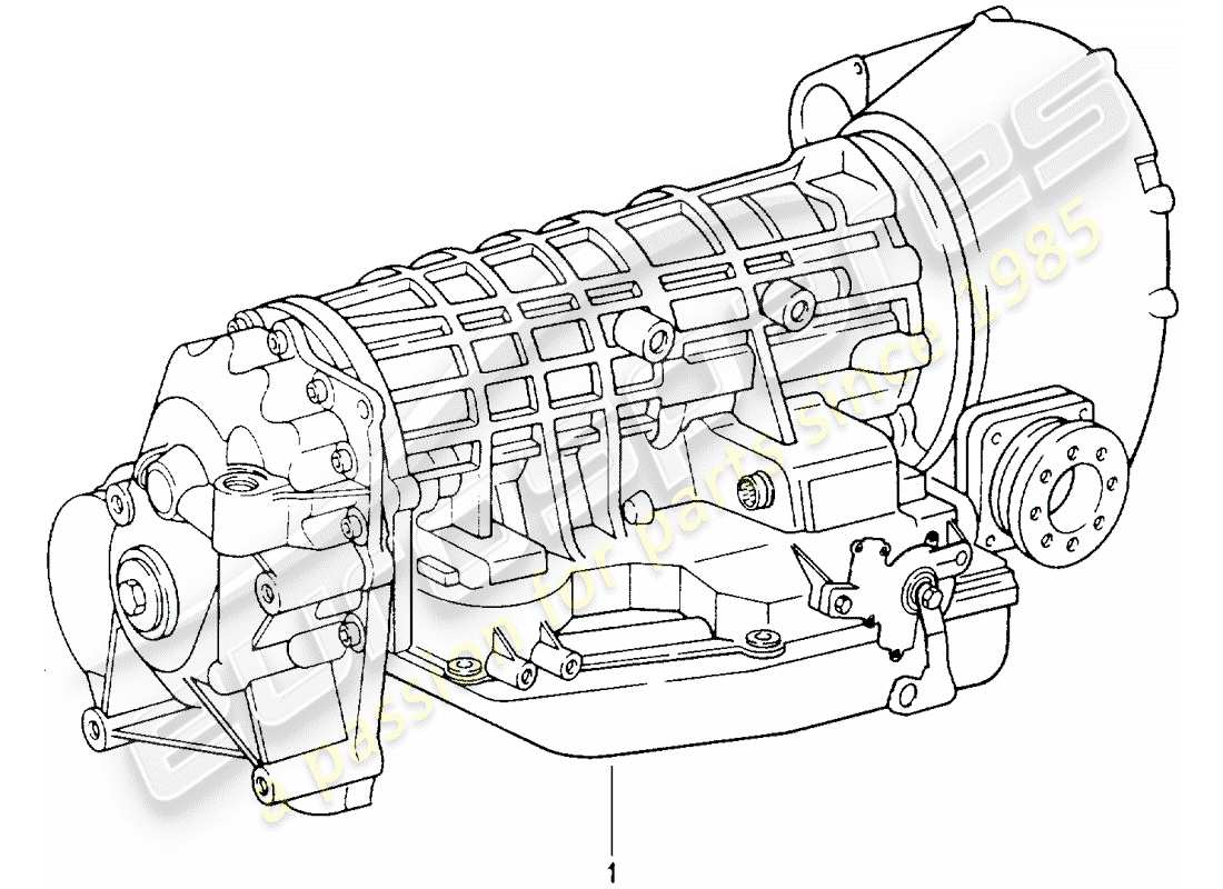 porsche 964 (1989) tiptronic - replacement transmission part diagram