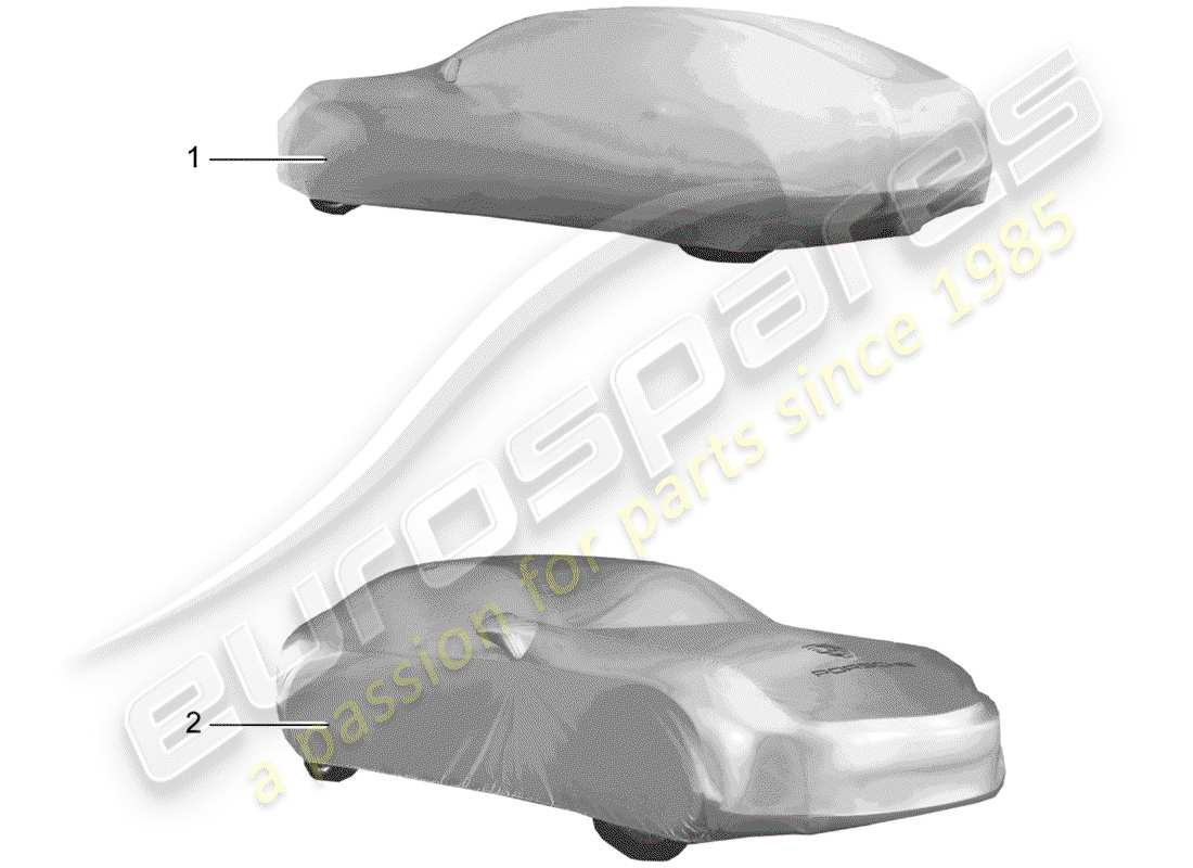 porsche tequipment panamera (2020) car cover part diagram