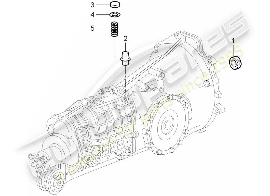 porsche 996 (2002) transmission - single parts part diagram