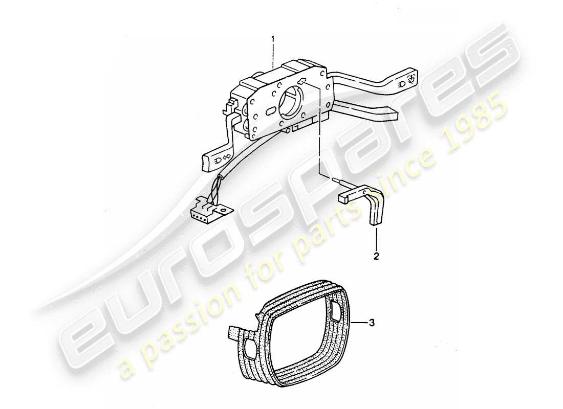 porsche 968 (1992) steering column switch part diagram