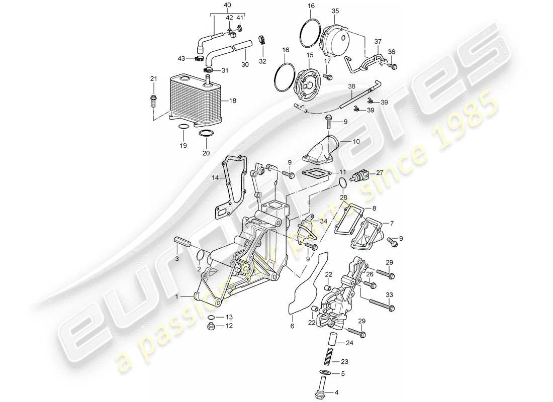 porsche 997 (2005) oil pump part diagram