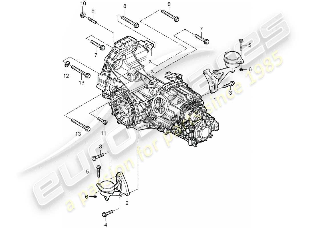 porsche cayman 987 (2006) manual gearbox part diagram