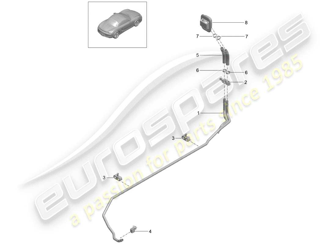 porsche boxster 981 (2013) heater part diagram