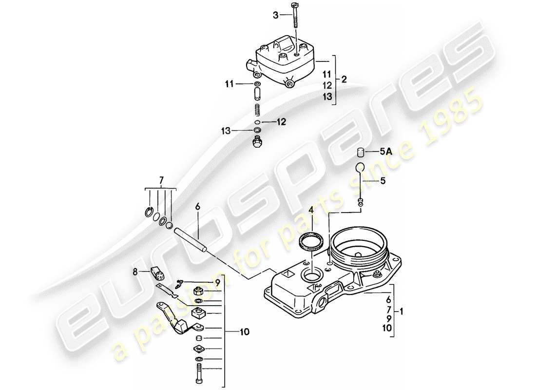 porsche 924 (1979) k-jetronic - mixture control unit part diagram