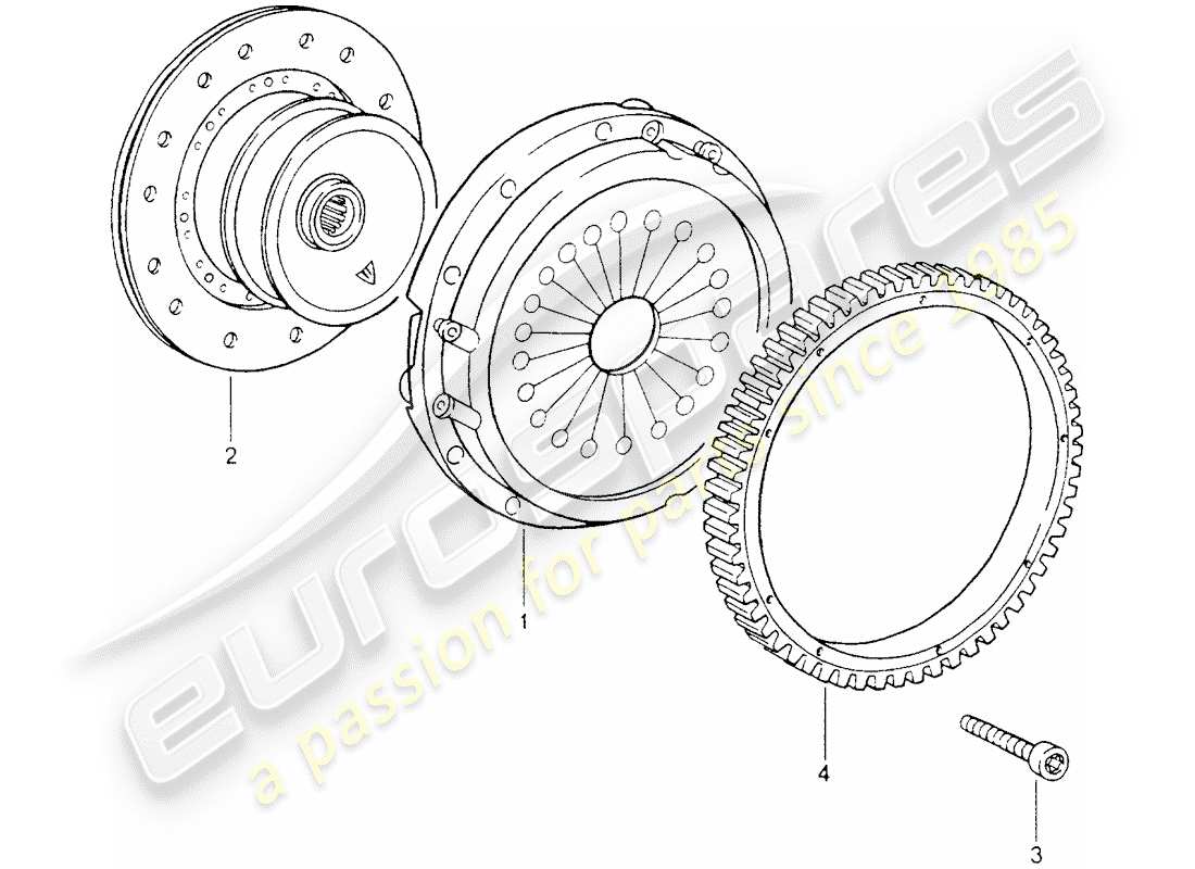 porsche 964 (1989) clutch - d - mj 1989>> - mj 1989 part diagram