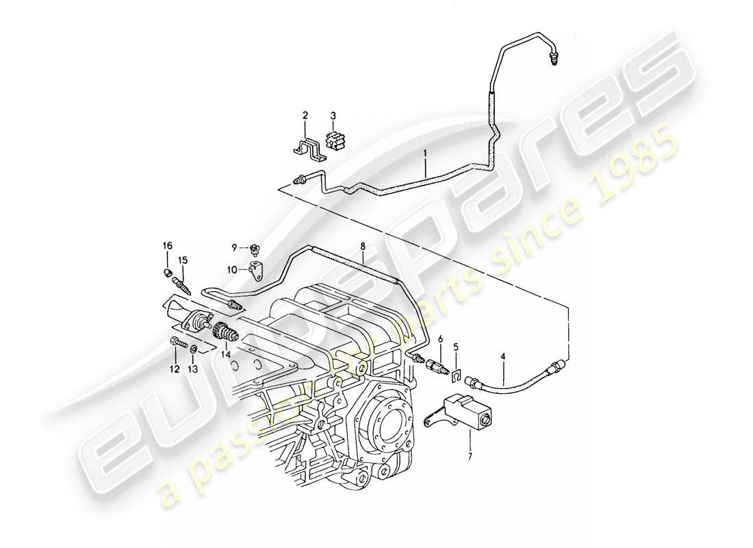 porsche 928 (1994) manual gearbox - lock control 2 part diagram