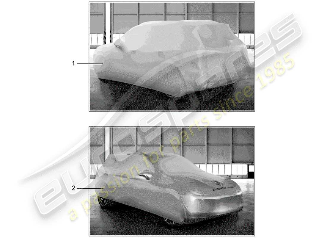 porsche tequipment cayenne (2019) car cover part diagram